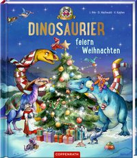 Buchcover Dinosaurier feiern Weihnachten